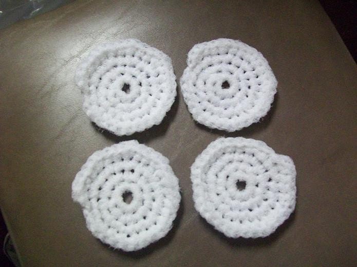 Dish Scrubbies Set of 4 in White