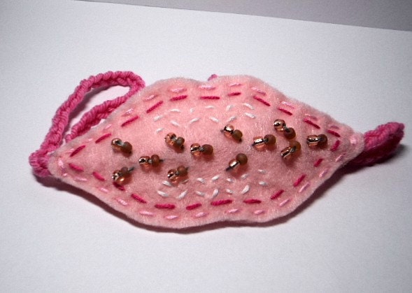 Felt embroidered crochet Headband