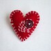 Be my Valentine Heart felt pin