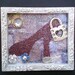 Long I Stood - Tiny Collage Mixed Media OOAK Framed Signed with Beads Silver Bird Charm Watch Parts