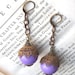 Vintage Fusion Lucite Earrings in Lilac