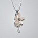 Peach Floral Pendant and Chain