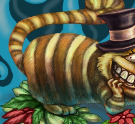 Wonder Cat Cheshire Fantasy Art Print