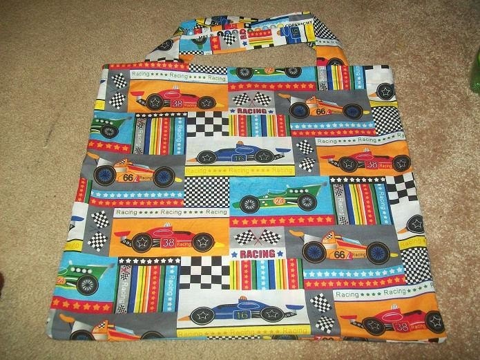 Race Car Fabric Bag