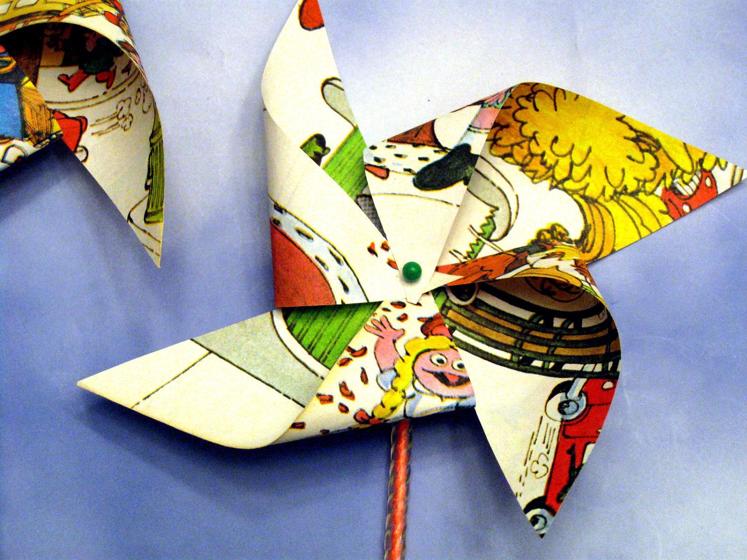 Petite Paper Pinwheels Upcycled Made from the pages of a Vintage Little Golden Book