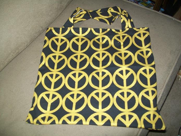 Peace Signs Fabric Bag