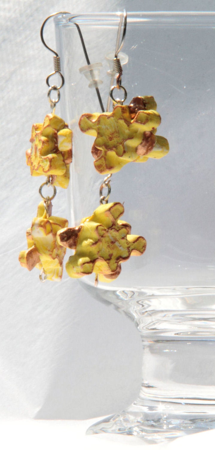 Yellow Flora Earrings