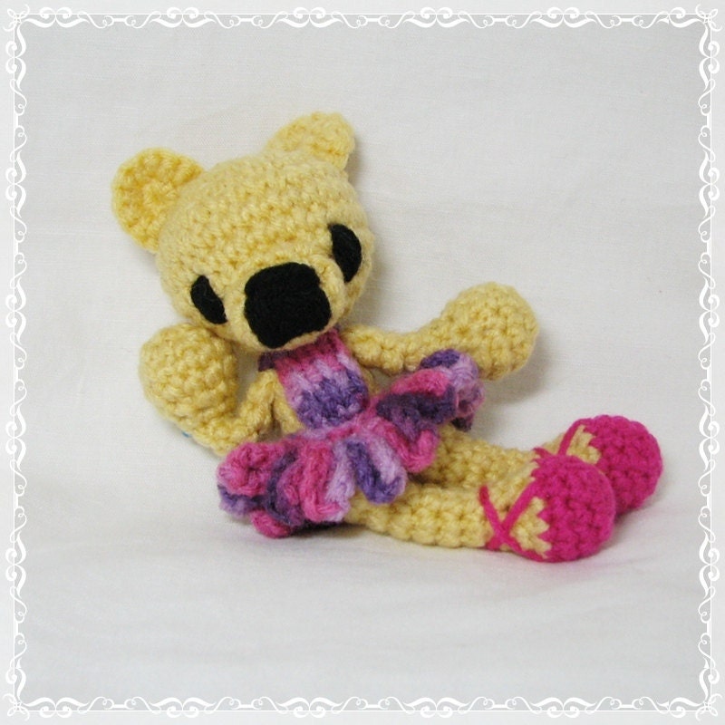 Handmade Amigurumi Chibi Ballerina Bear
