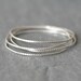 Tiny Circle Bangle in Sterling Silver (Set of Two)