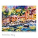 Portofino - Italy Watercolor and Ink Original By Ginette Callaway