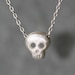 Baby Skull Necklace in Silver