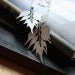 Oxidised Silver Leaf Silhouette Necklace...