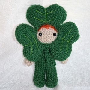 Crochet Pattern- Dave the shamrock amigurumi doll