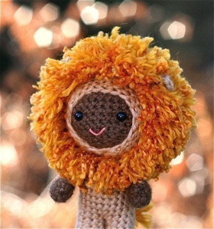Crochet Pattern- Marcus the lion boy amigurumi doll