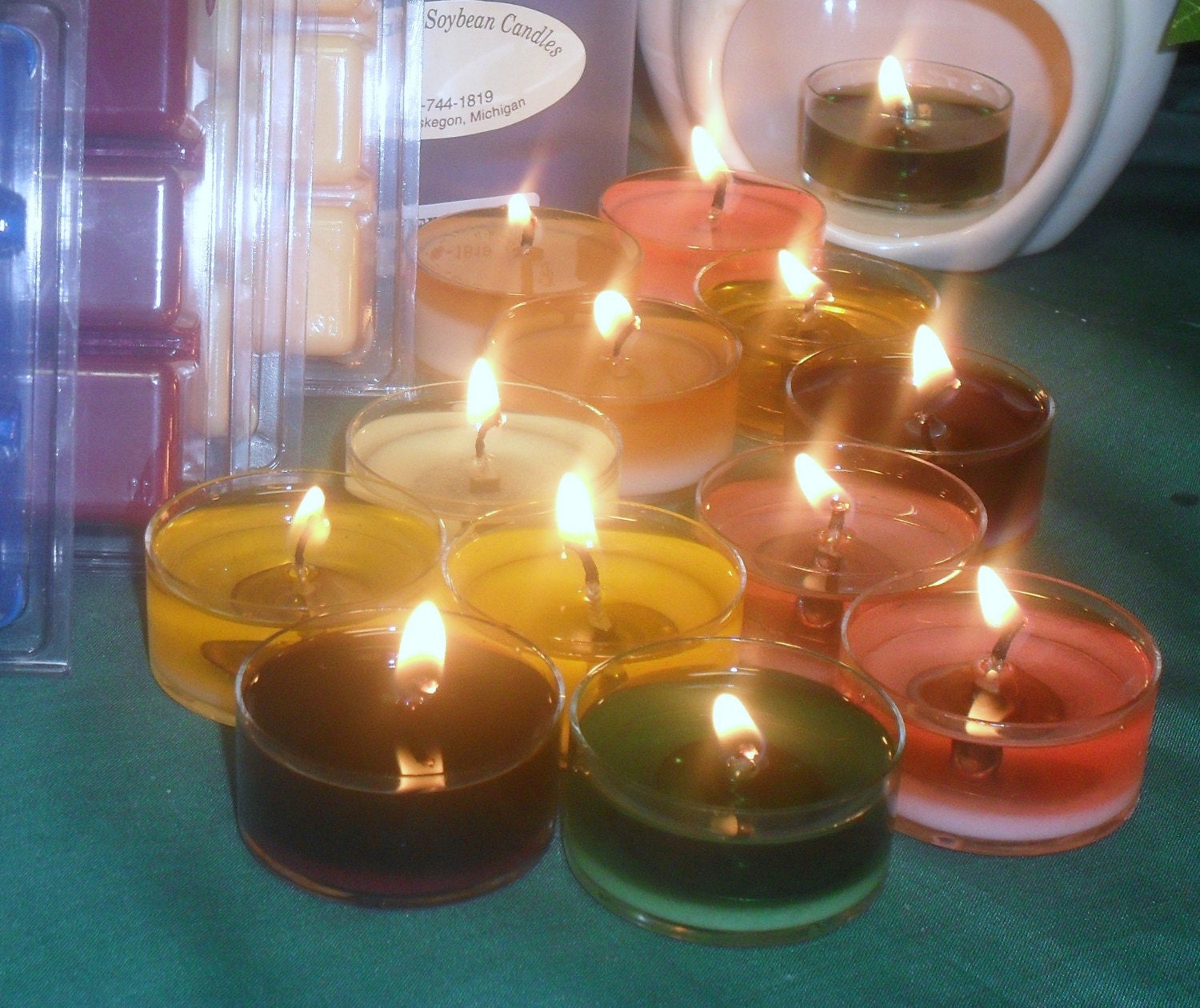 GREAT LAKES SOYBEAN CANDLES 12 T-LITES 6-99 ALL SOY ANY SCENT  BURNTIME 6-8 HOURS EACH