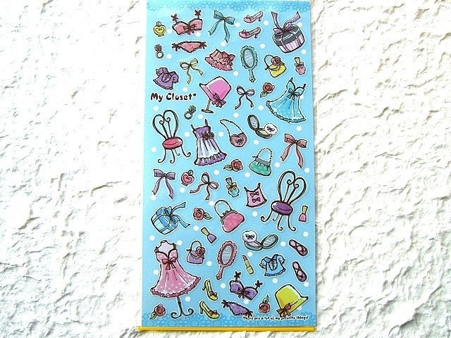 Kawaii Cute  Japanese Stickers - Clothe And Accessory in Closet (S334)