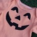 SALE Halloween Jack-o-lantern Pumpkin orange onesie 3-6 months