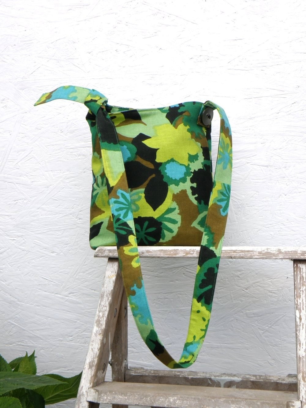 Retro Flower Shoulderbag - Green