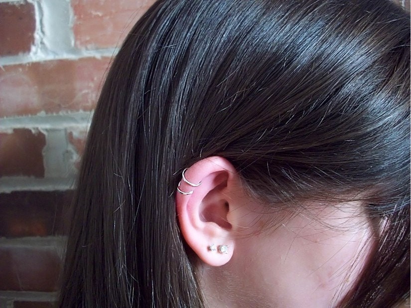 cartilage. earrings. hoops