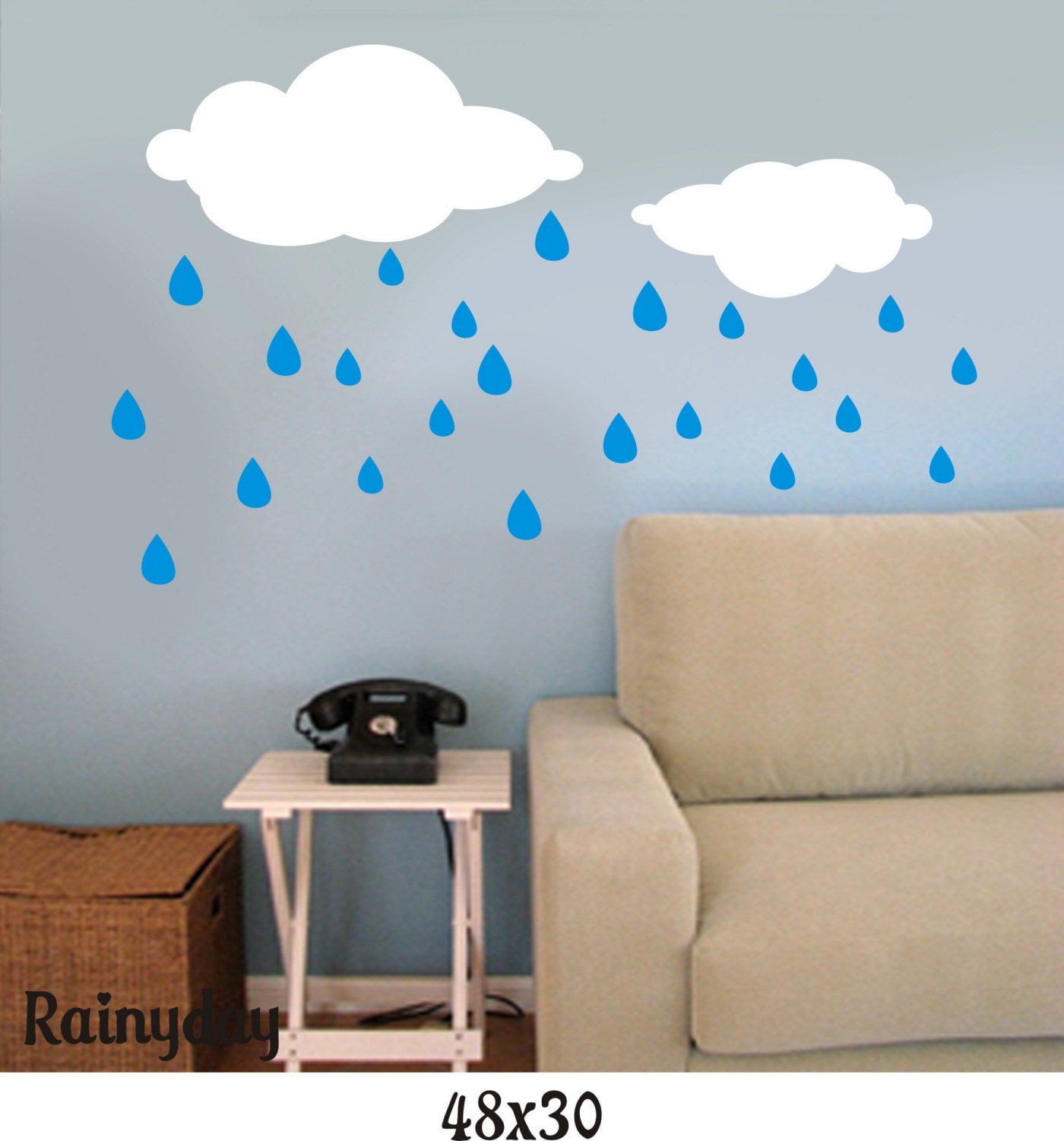 Rainy Day Vinyl Wall Graphic/Decal
