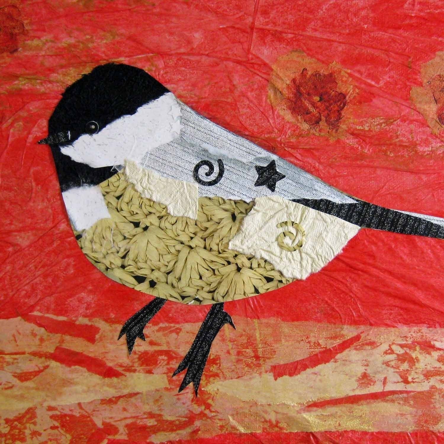Bird Art Chickadee Cheerful and Fearless Giclee Print