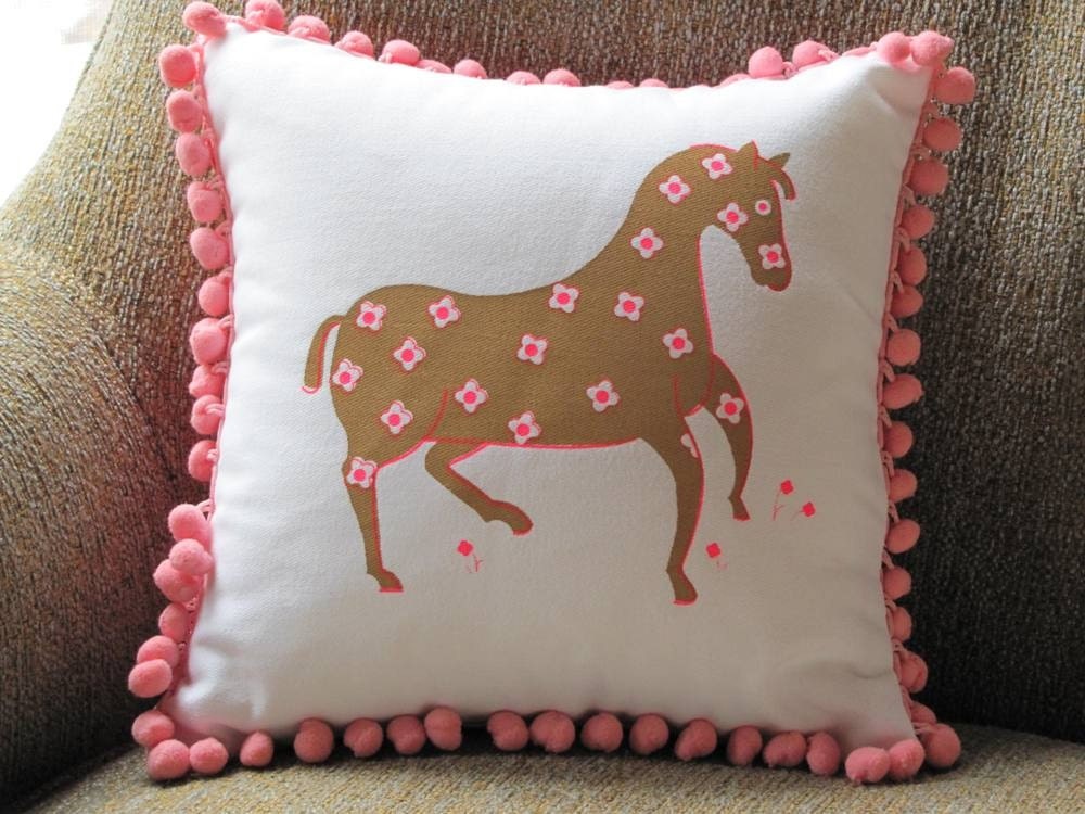 Pom Pom Pony Pillow