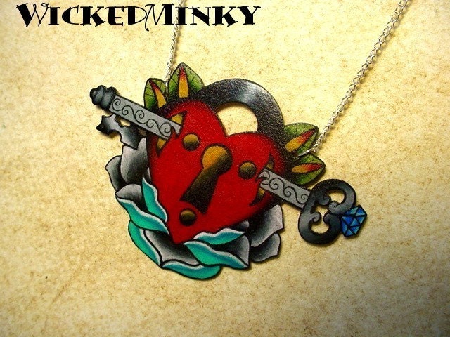 lock and key tattoo. NEW tattoo rose and heart lock