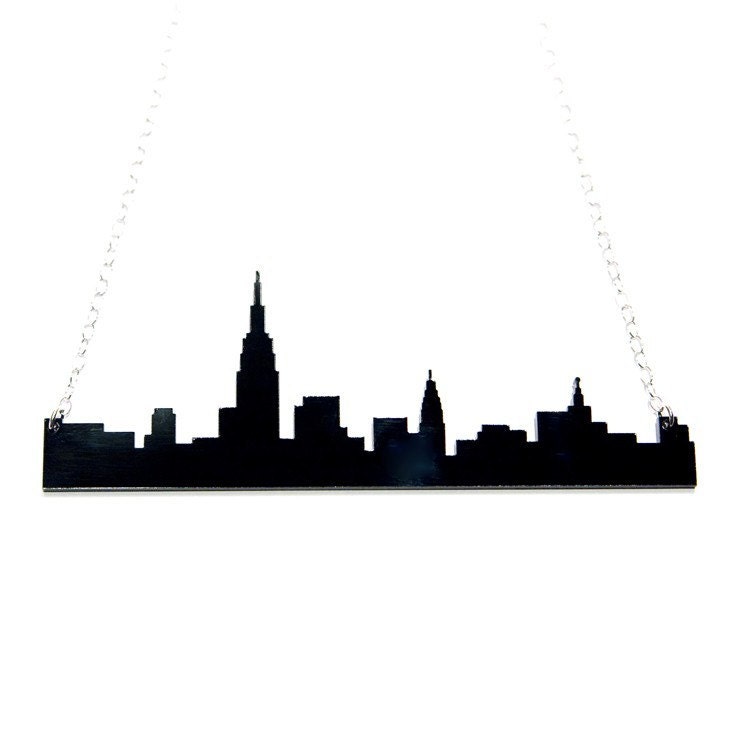 new york city skyline outline. new york skyline outline.