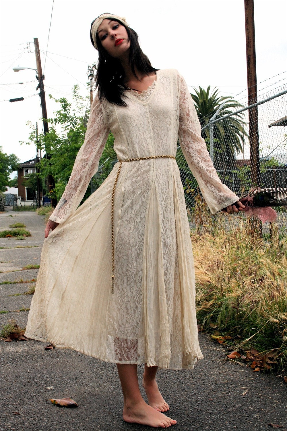 Earthy Bohemian Wedding Dress