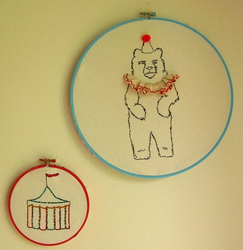 Circus Bear Embroidery