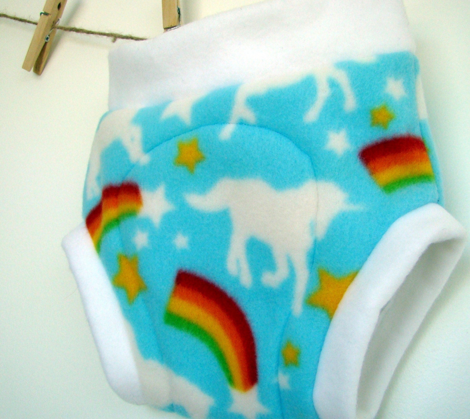 Unicorn Fleece Soaker Cloth Diaper Cover S M L