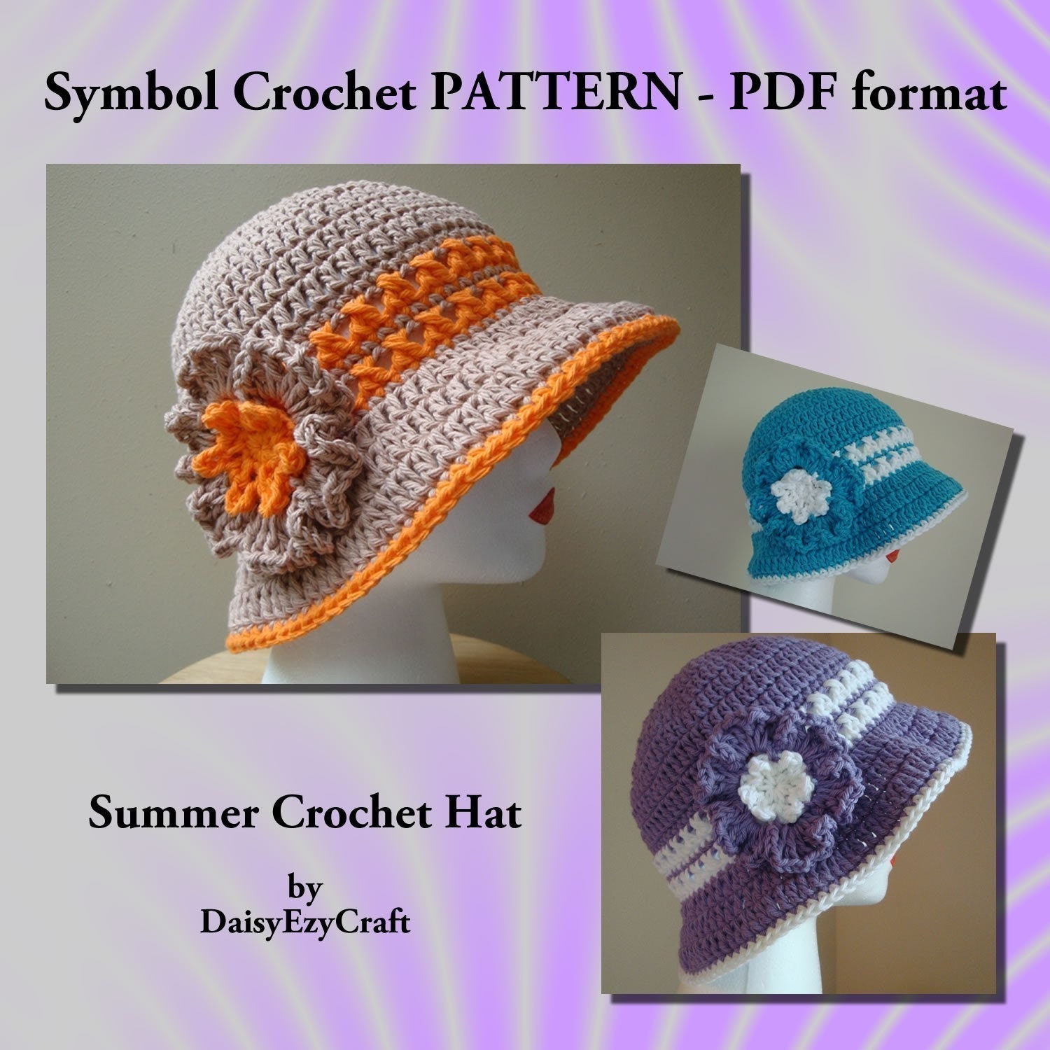 Crochet Hat Patterns - Cross Stitch, Needlepoint, Rubber Stamps