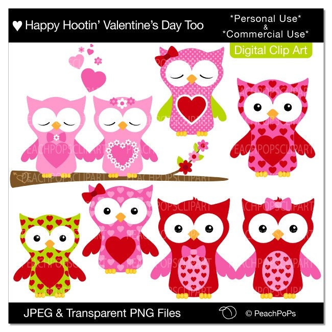 Valentines Day Clip Art Images. Happy Hootin Valentines Day