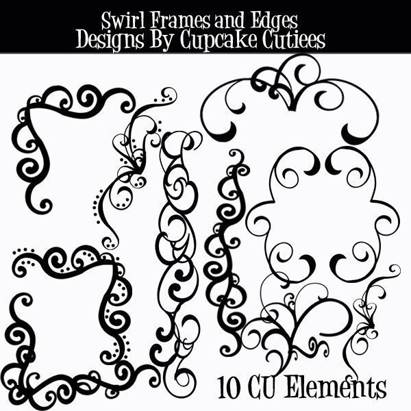 frames and borders clip art. Swirl Frames Borders and Edges