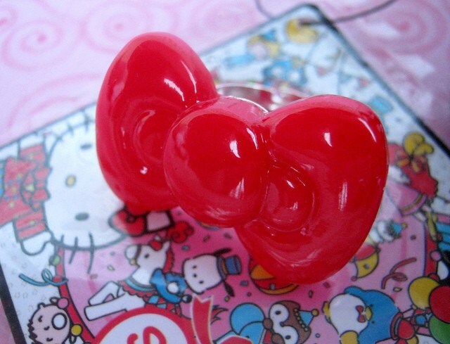Hello kitty big red bow ring. From Sugarbunnies379