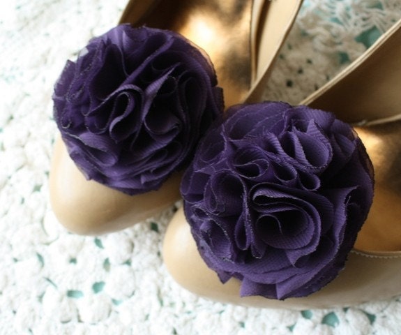 wedding wedding shoes ivory heels eggplant purple custom decoration Il