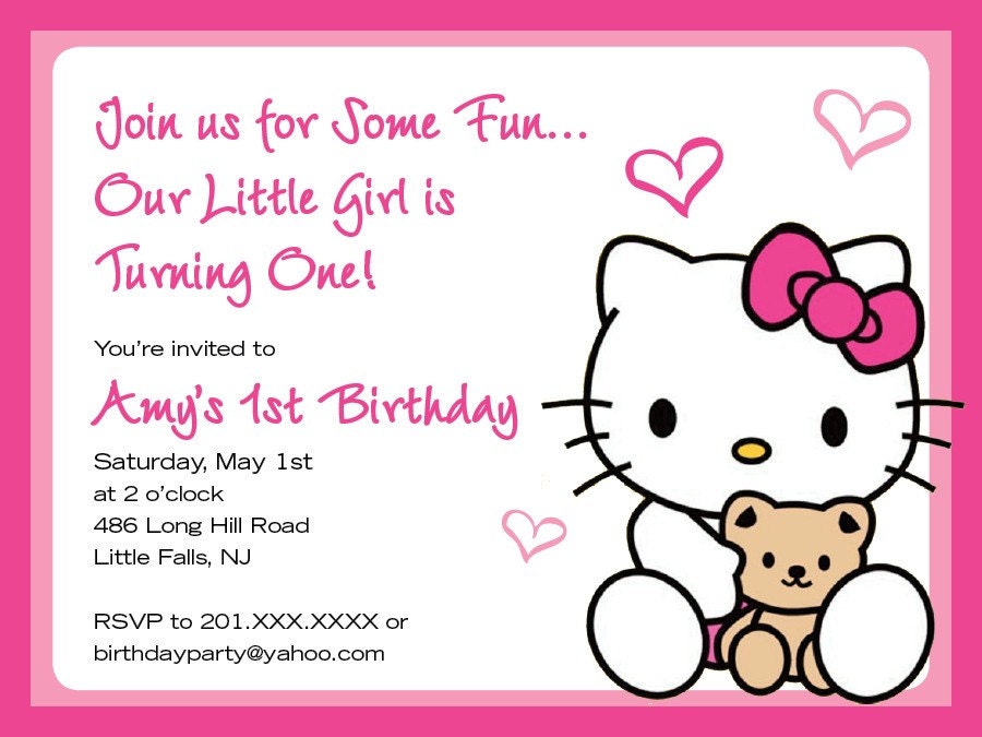 hello kitty invitations. Hello Kitty Invitation