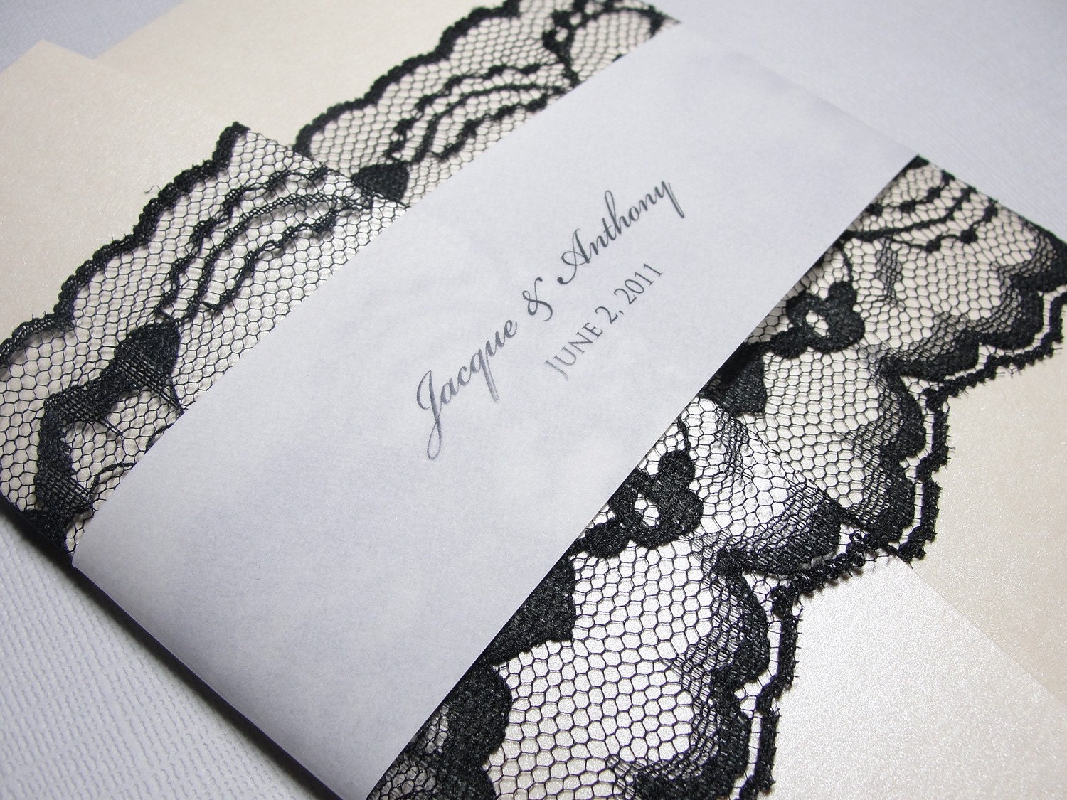 wedding invitations with lace