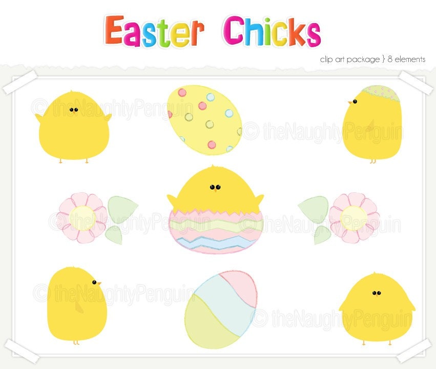 clip art easter chick. Easter Chicks Clip Art Design Package 50% OFF. From theNaughtyPenguin