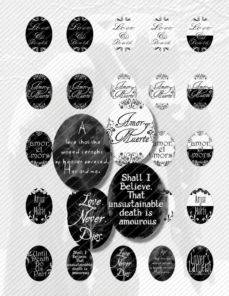 love quotes black and white. Gothic Love Quotes collage