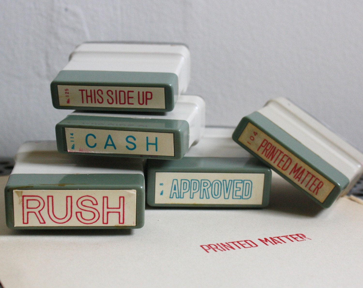 Set of Five Self-Inking Stamps