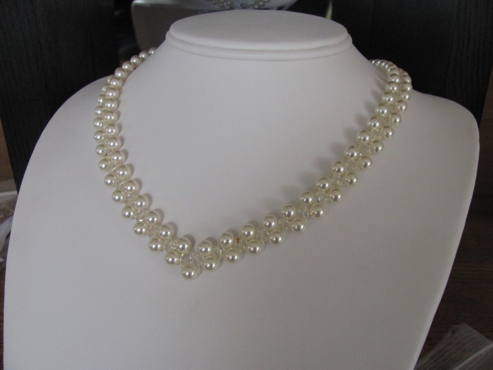 strands of pearls. LAUREN Collection - Elegant Strands of Pearls- Swarovski - 6mm rounds. From dmalia