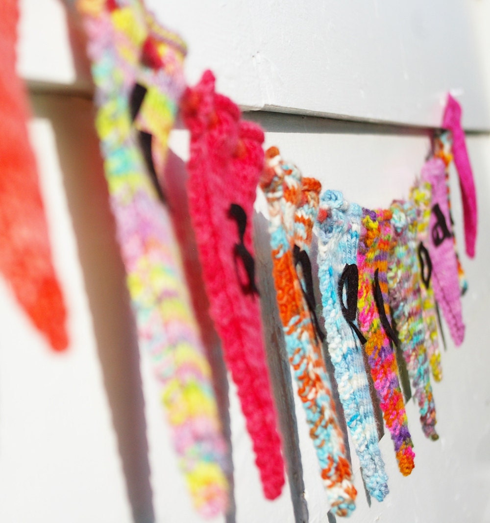 Celebrate Every Day (PDF Pattern for Knit Bunting Flag Banner)