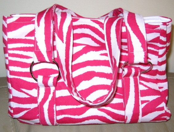 Pink and White Zebra Bag This super 