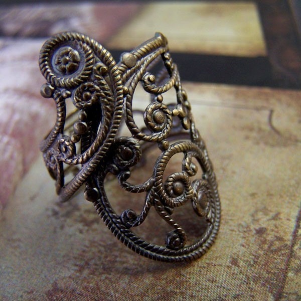 Paisley Tattoo Filigree Ring. From 1ofmykind