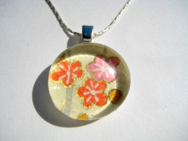 Summertime Blossoms - Petite Pendant Necklace - $10
