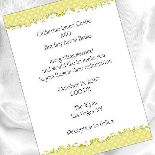 Sample Pack - includes wedding invitation, place card & RSVP card