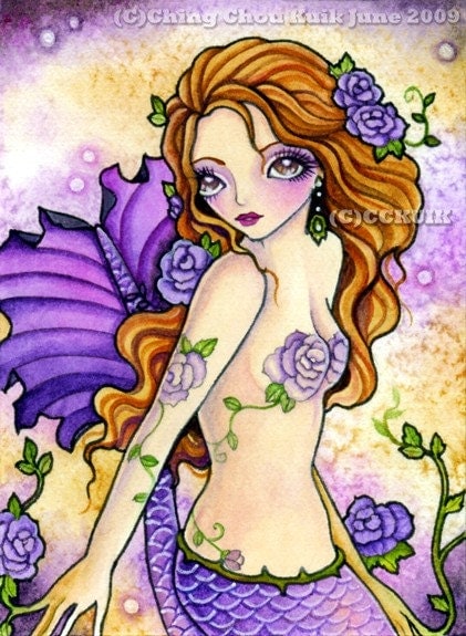 Purple Rose Tattoo - ACEO Limited 