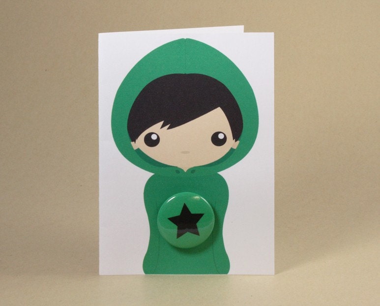 Hoodie Boy Gift Card featuring Star Badge. From HMCdesigns