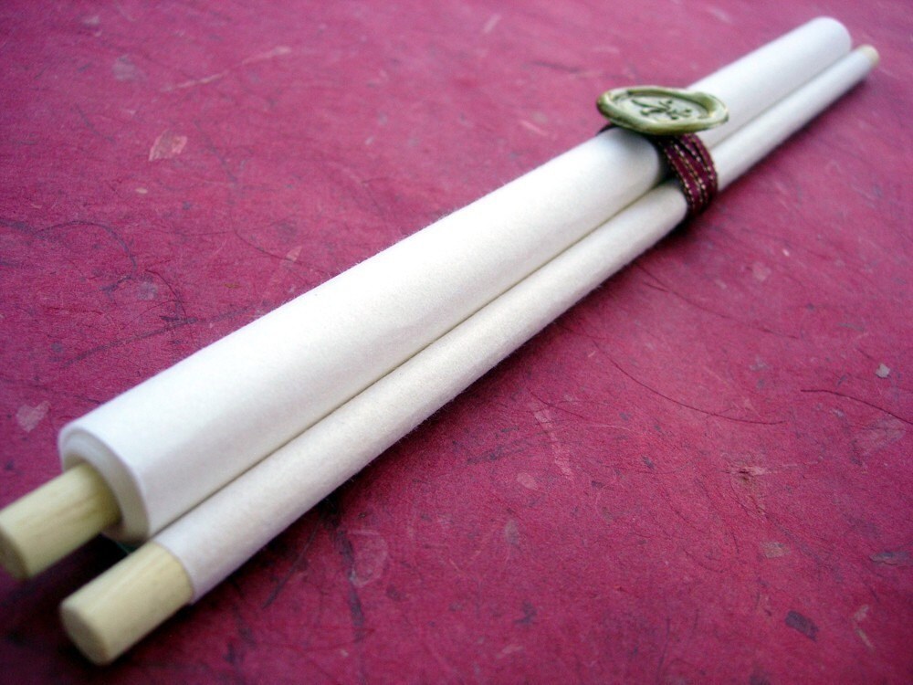 blank paper scroll. custom handmade lank paper